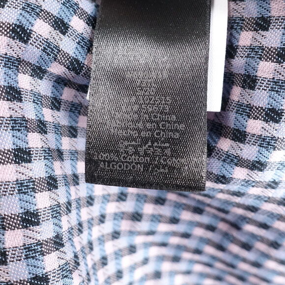 JOHN VARVATOS USA SHORT SLEEVE CHECK BUTTON DOWN SHIRT MENS SIZE L LARGE EUC - Picture 8 of 8